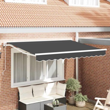 vidaXL Σκελετός Τέντας Ανθρακί 250 x 200 cm