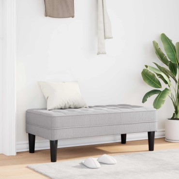vidaXL παγκάκι με μαξιλάρι Σκίουρος Γκρί 113x57x39cm ύφασμα