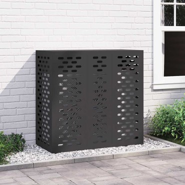 vidaXL Κάλυμμα κλιματιστικού Μαύρο 110 x 50 x 105 εκ