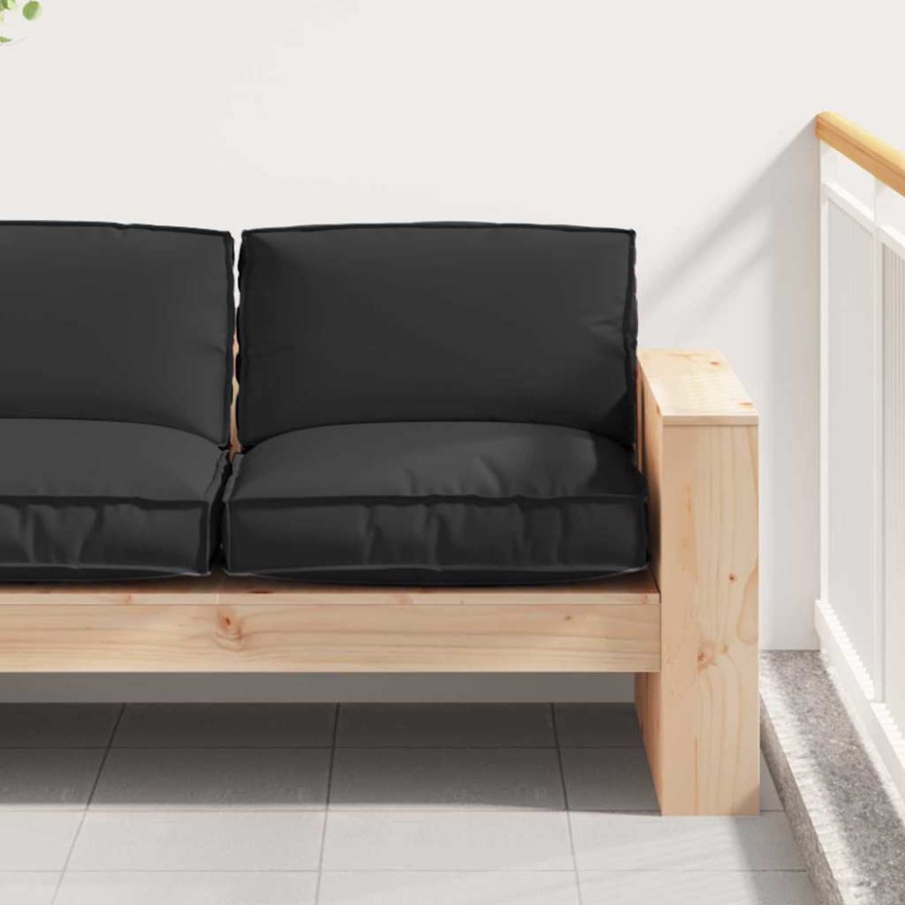 vidaXL Μαξιλάρι Μαύρο 80x80x12cm Ύφασμα Όξφορντ