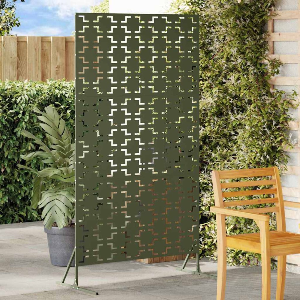 vidaXL Οθόνη Ιδιωτικότητας 100x50x180cm Ατσάλι Λαδί