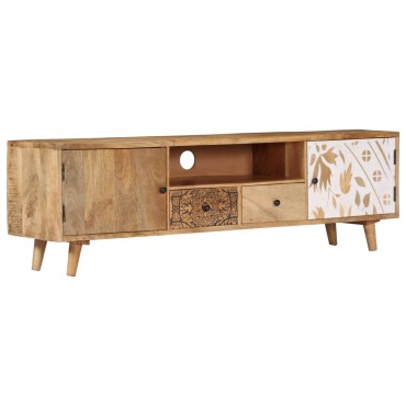 vidaXL Έπιπλο Τηλεόρασης 140x30x40cm από Μασίφ Ξύλο Μάνγκο