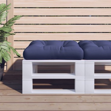 vidaXL Μαξιλάρι Παλέτας Ναυτικό Μπλε 50x50x12cm Υφασμάτινο