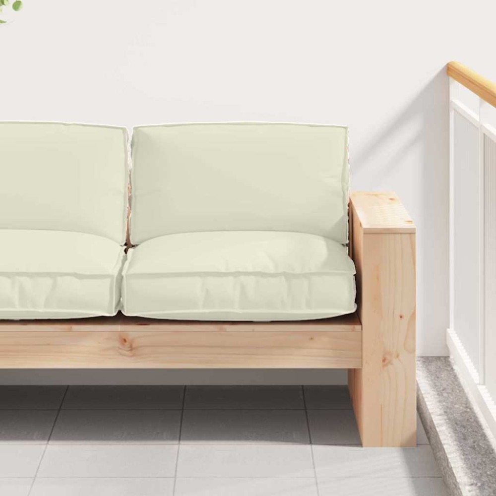 vidaXL Μαξιλάρι Κρεμ 80x80x12cm Ύφασμα Όξφορντ