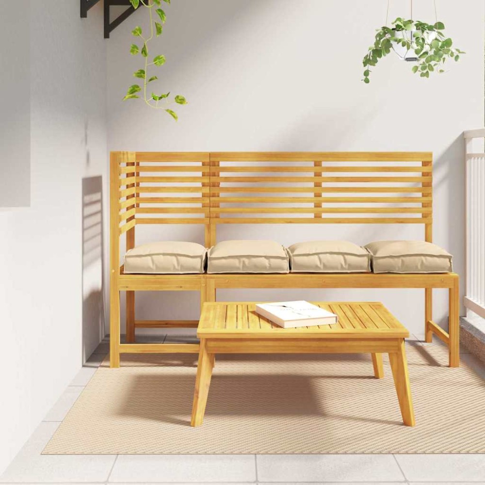 vidaXL Μαξιλάρι 4 pcs Ύφασμα Όξφορντ Μπεζ 40x40x8cm