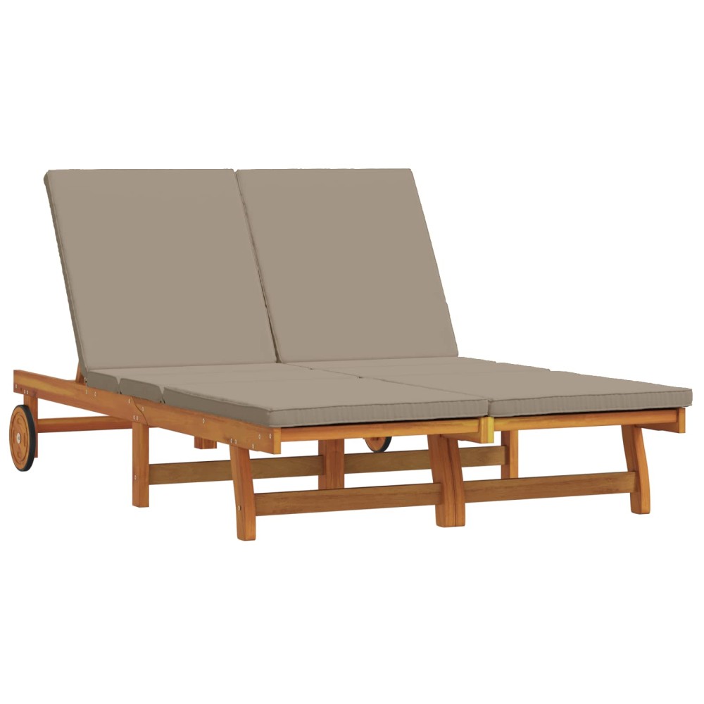 vidaXL Ξαπλώστρα Στερεό Ξύλο Ακακίας Καφέ 125x200x84cm 1 τεμ.
