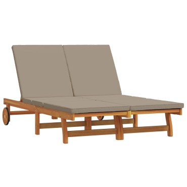 vidaXL Ξαπλώστρα Στερεό Ξύλο Ακακίας Καφέ 125x200x84cm 1 τεμ.