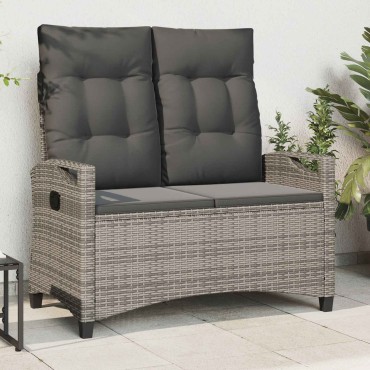vidaXL Παγκάκι κήπου Γκρι και Σκούρο Γκρι 105x60x112 εκ 1 τεμ.