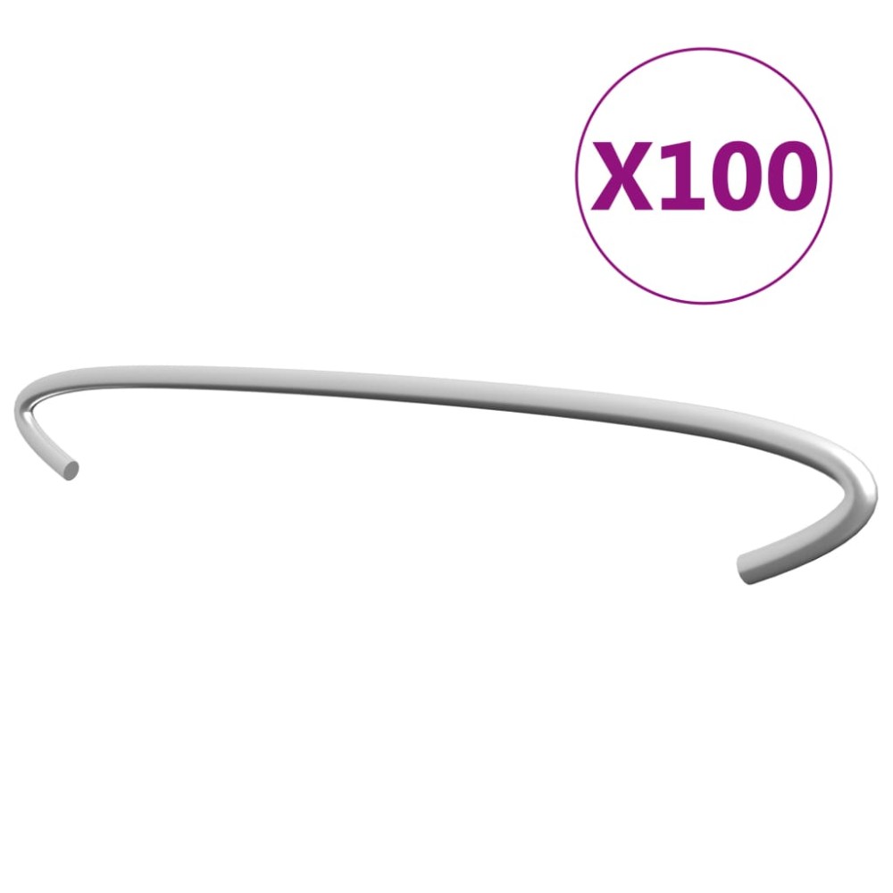 vidaXL Γάντζοι Συρματοκιβωτίου 100 τεμ. 40 εκ. από Γαλβανισμένο Ατσάλι