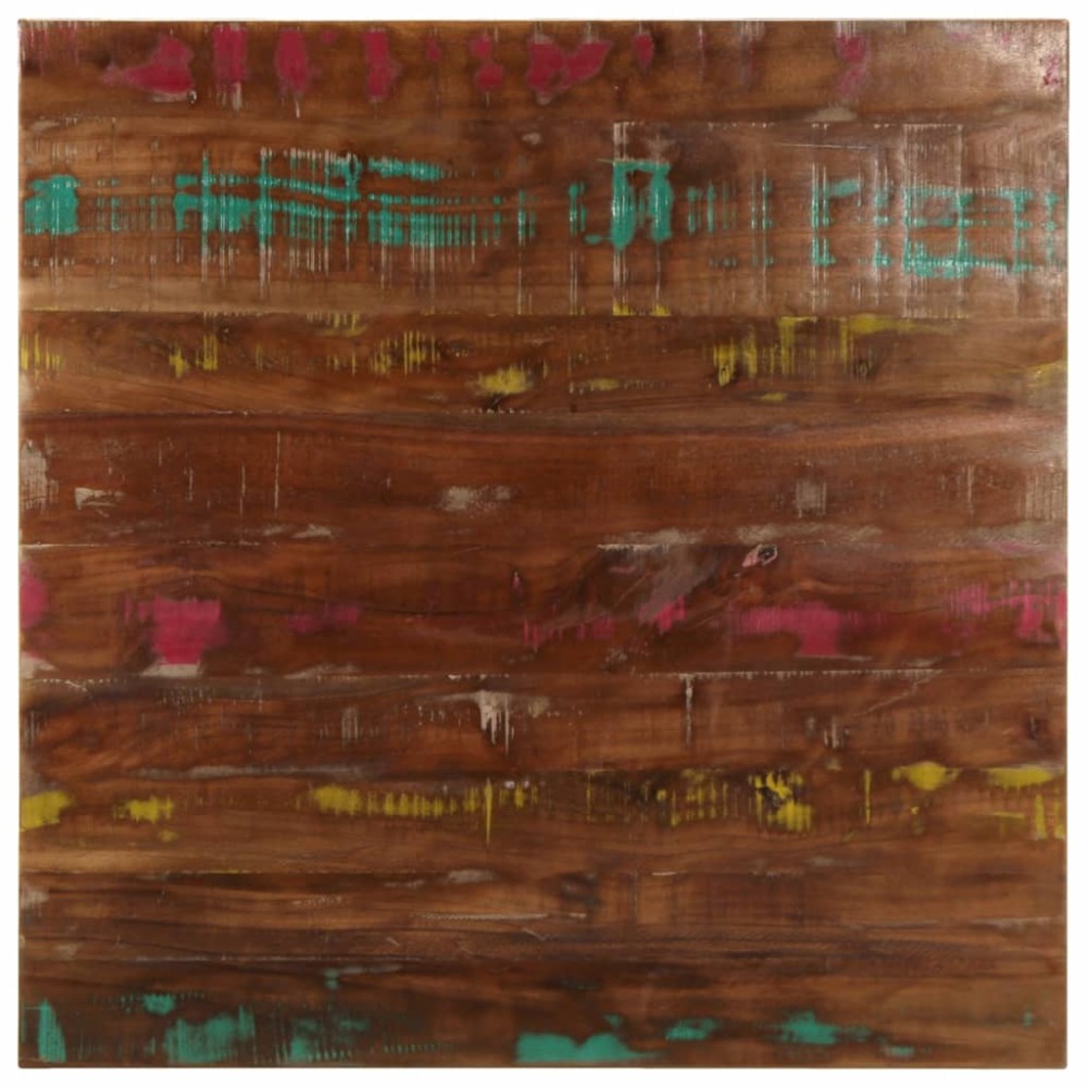 vidaXL Επιτραπέζιο 80x80x1,5cm τετράγωνο στερεό ξύλο αναγεννημένο
