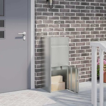 vidaXL Θυρίδα Πακέτων Ασημί 47,5 x 38 x 59 εκ. Επικαλυμμένος Χάλυβας
