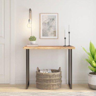 vidaXL Επιφάνεια Τραπεζιού Ορθογώνια 100x40x2,5cm Μασίφ Ξύλο Ακακίας 1 τεμ.