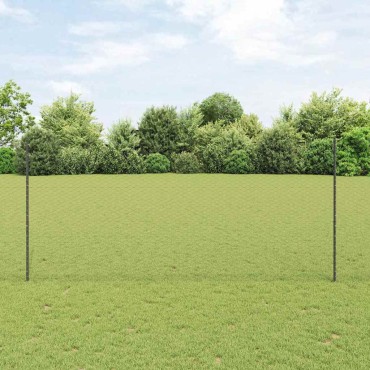 vidaXL Εξαγωνική Φράχτη με Στύλο 100x1,4 μ PVC-Επικαλυμμένο Ατσάλι
