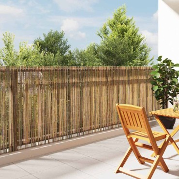 vidaXL Φράχτης Μπαμπού Φυσικό 600x125cm Μπαμπού