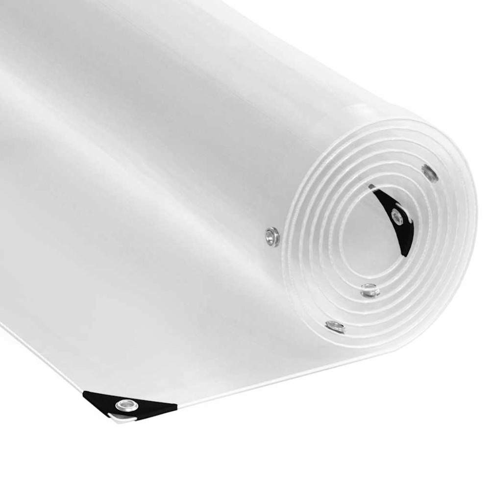 vidaXL Σαφής μουσαμάς με οπές 6x10 m PVC