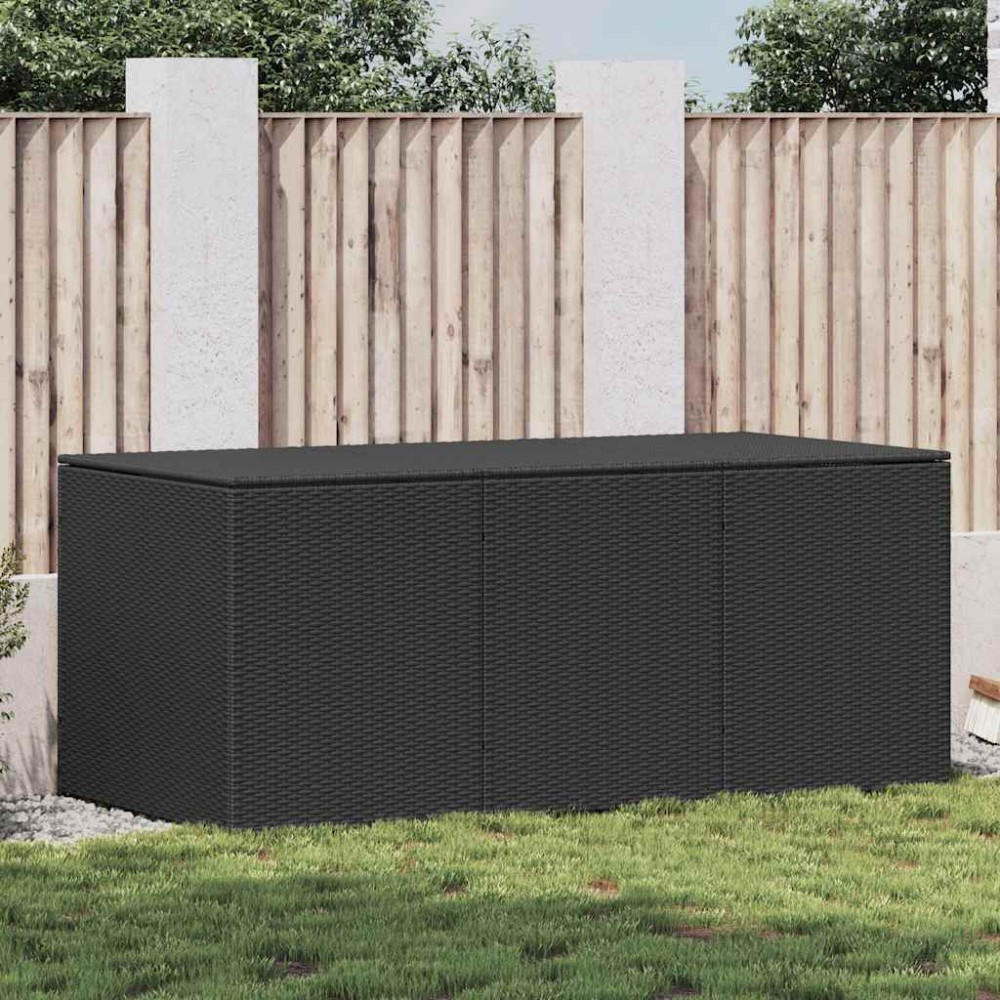vidaXL Κουτί Αποθήκευσης Κήπου Μαύρο 180x90x70cm από Συνθετικό Ρατάν 1 τεμ. vidaXL Κουτί Αποθήκευσης Κήπου Μαύρο 180x90x70cm από Συνθετικό Ρατάν 1 τεμ.