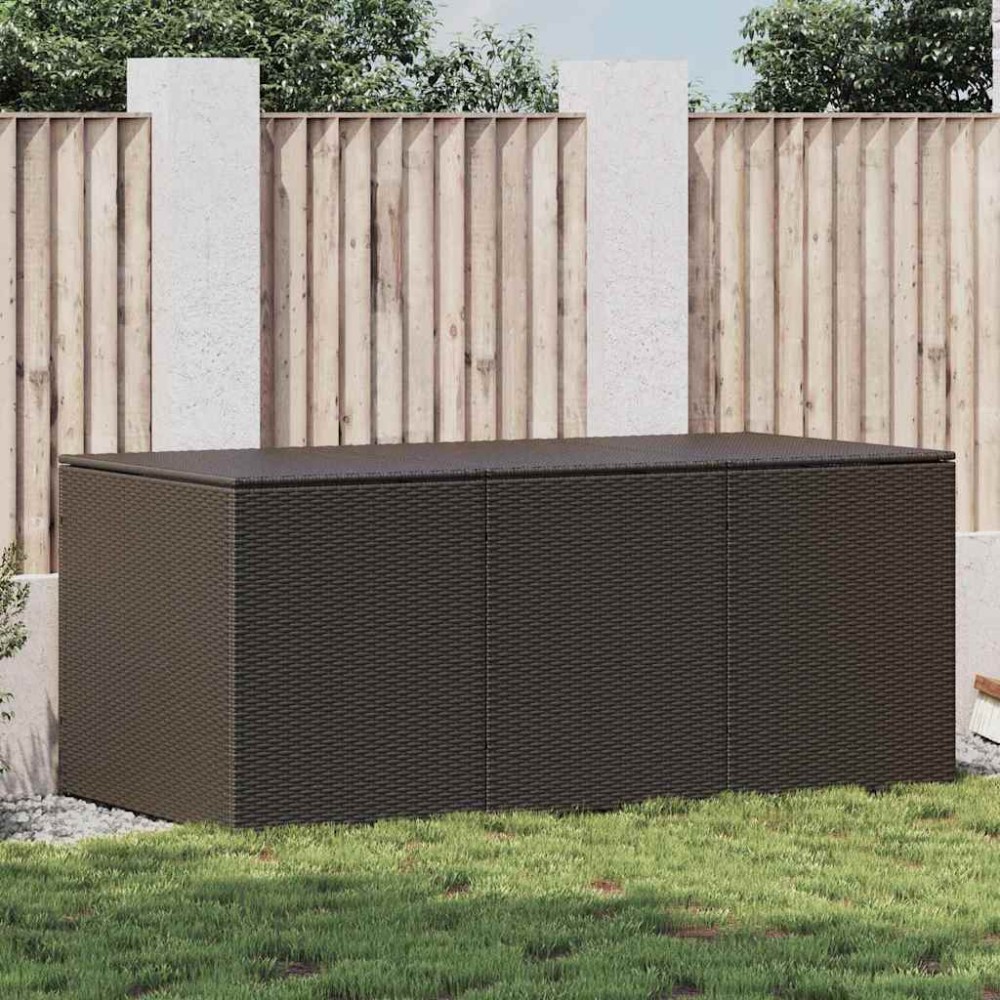 vidaXL Κουτί Αποθήκευσης Κήπου Καφέ 180x90x70cm από Συνθετικό Ρατάν 1 τεμ.