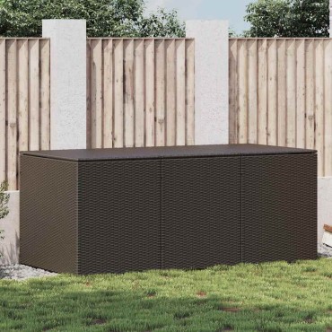 vidaXL Κουτί Αποθήκευσης Κήπου Καφέ 180x90x70cm από Συνθετικό Ρατάν 1 τεμ.