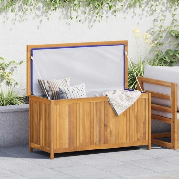 vidaXL Μπαούλο Κήπου 114x50x58cm από Μασίφ Ξύλο Teak 1 τεμ.