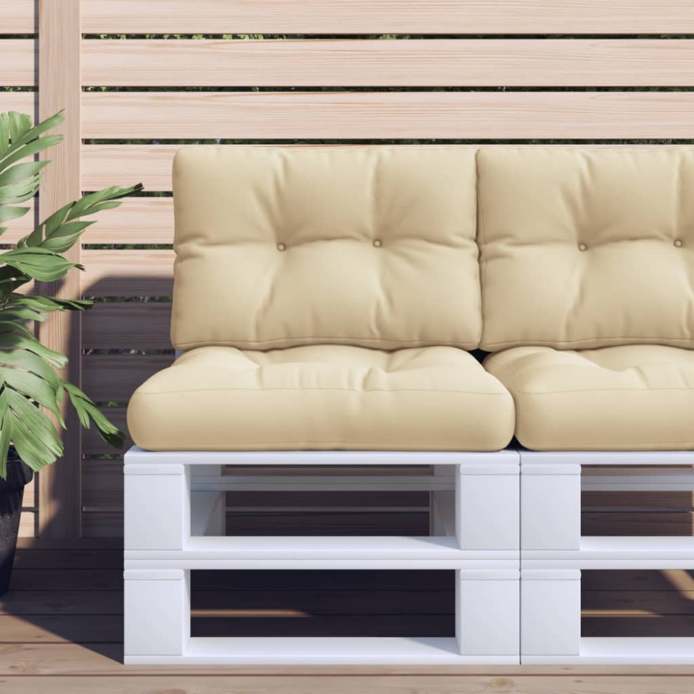 vidaXL Μαξιλάρι Παλέτας Μπεζ 60x40x12cm Υφασμάτινο