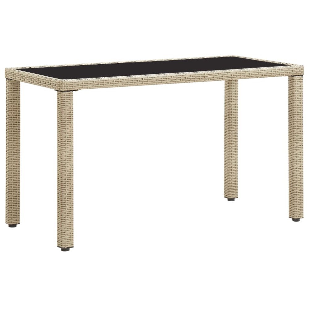 vidaXL Τραπέζι Κήπου Μπεζ 123x60x74cm από Συνθετικό Ρατάν 1 τεμ.