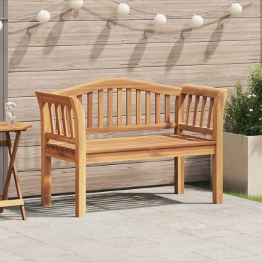 vidaXL παγκάκι Καφέ 120x53,5x85cm Μασίφ ξύλο teak