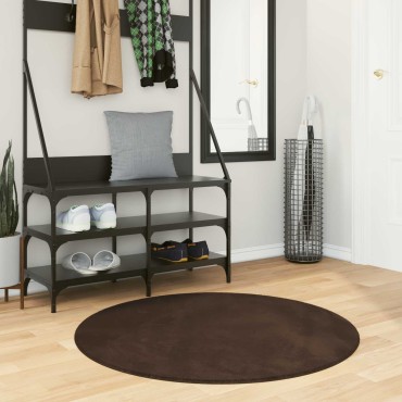 vidaXL Μέτριος πέλος μαλακός και πλενόμενος χαλί HUARTE Καφέ 100 CM 100x100cm