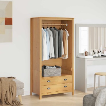 vidaXL Ντουλάπι με ράφι HILL Μέλι Καφέ 84x50x170cm Στερεό πεύκο