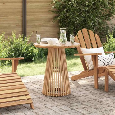 vidaXL Τραπεζάκι Πλευράς Καφέ 70x70x75cm Στερεό Ξύλο Τίκ 1 τεμ.