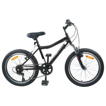 vidaXL Παιδικό Ποδήλατο 24 ίντσες 6-Speed για 8-12 ετών Μαύρο