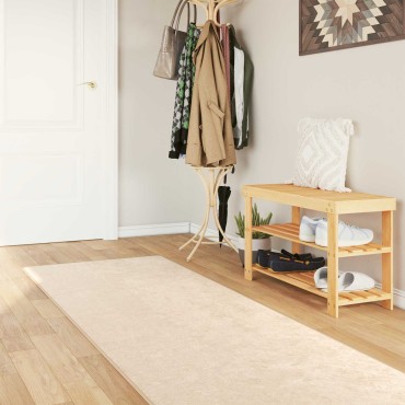 vidaXL Χαλί Runner MARSA Κρεμ 100x400cm Πολυέστερ και PVC