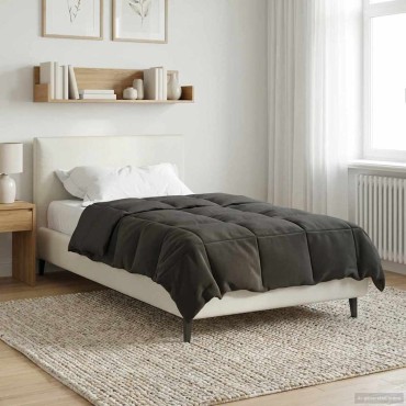 vidaXL Καλοκαιρινό Παπλωματοθήκη Ανθρακί 155 x 220 cm Μικροΐνες