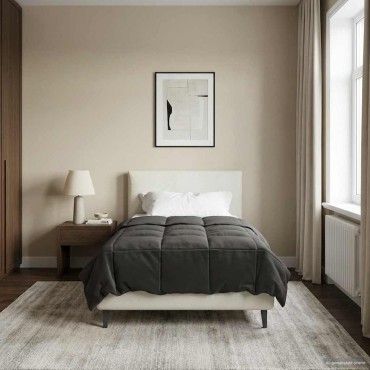 vidaXL Κουβέρτα ολόκληρου του χρόνου Ανθρακί 155 x 200 εκ. Μικροΐνες
