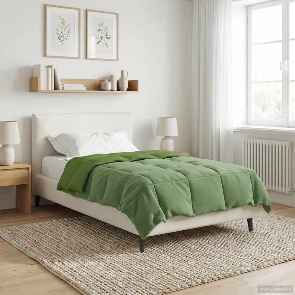 vidaXL Κουβέρτα ολόκληρου του χρόνου Πράσινο 155 x 220 cm Μικροΐνες
