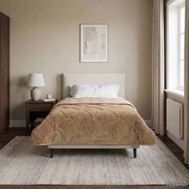 vidaXL Χειμερινό Παπλωματοθήκη Ουαντινγκ Taupe 135 x 220 εκ.