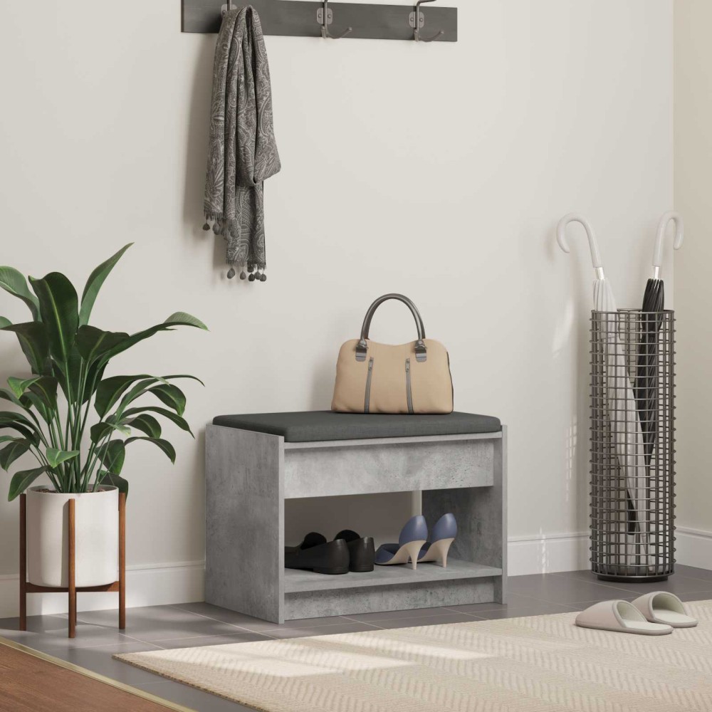 vidaXL Παγκάκι Χαλωρίου Σκυρόχρωμο Γκρι 63x38x45 εκ 1 τεμ.