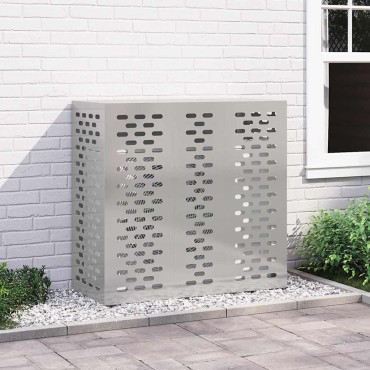 vidaXL Κάλυμμα κλιματιστικού Ασημί 110 x 50 x 105 εκ