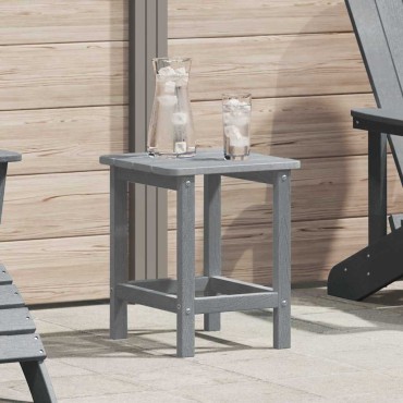 vidaXL Τραπεζάκι Πλευράς Ανοιχτό γκρι 38x38x46cm Πολυαιθυλένιο 1 τεμ.