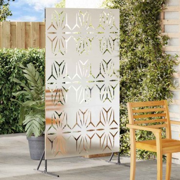 vidaXL Οθόνη Ιδιωτικότητας 100x50x180cm Ανοξείδωτο Ατσάλι Ασημί