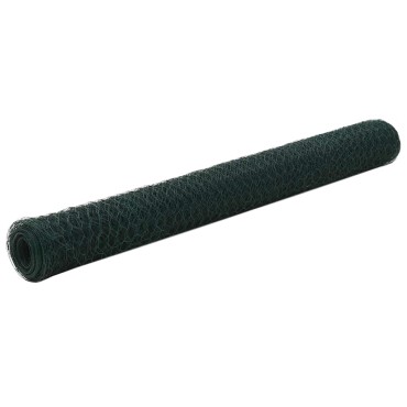 vidaXL Συρματόπλεγμα Εξάγωνο Πράσινο 25x1,2 μ. Ατσάλι με Επικάλυψη PVC 25x1,2 μ. (ΜxΥ)</li><li>Μήκος ματιού: 25 χιλ.</li><li>Διάμετρος ρολού: 13cm