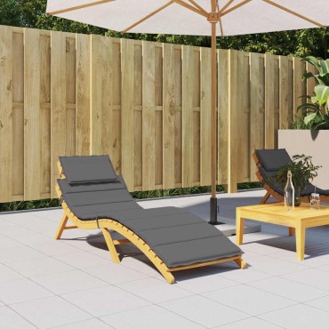 vidaXL Μαξιλάρι Ξαπλώστρας Ανθρακί 186x58x4cm από Ύφασμα Oxford