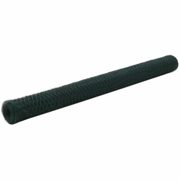 vidaXL Συρματόπλεγμα Εξάγωνο Πράσινο 25x1,5 μ. Ατσάλι με Επικάλυψη PVC 25x1,5 μ. (MxΥ)</li><li>Μήκος ματιού: 25 χιλ.</li><li>Διάμετρος ρολού: 13cm