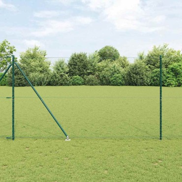 vidaXL Εξαγωνική Φράχτη με Στύλο 25x1,5 m PVC-Επικαλυμμένο Ατσάλι
