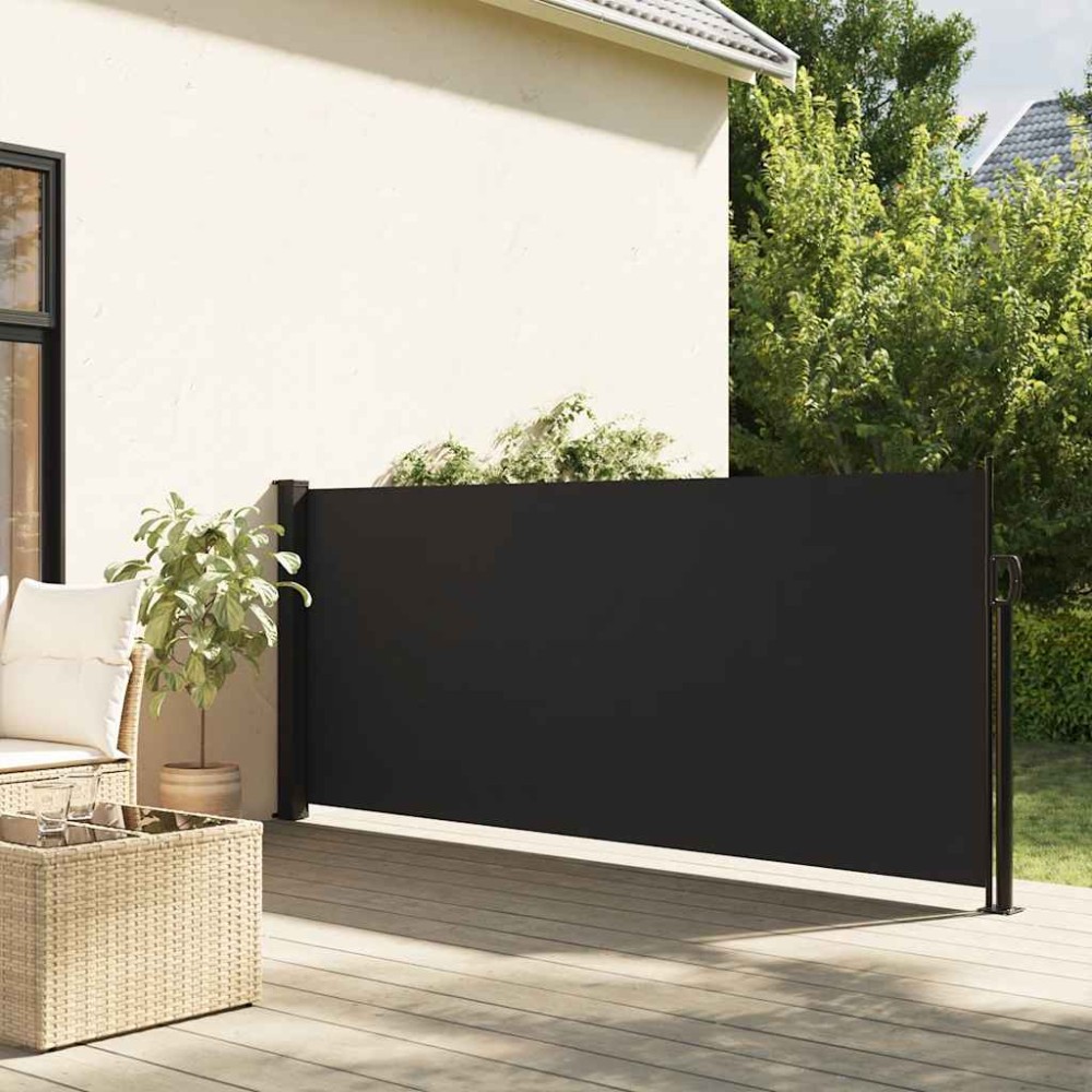 vidaXL Σκίαστρο Πλαϊνό Συρόμενο Μαύρο 100 x 300 εκ.