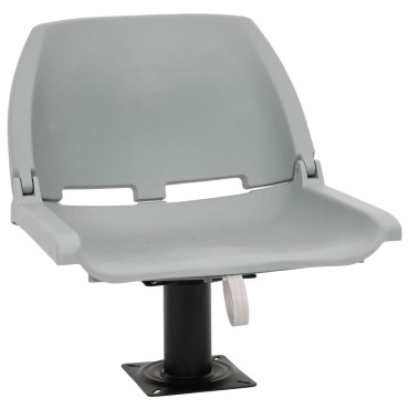 vidaXL Κάθισμα Σκάφους Πτυσσόμ. 2 τεμ. Γκρι 48x51x41 εκ Χωρίς Μαξιλάρι