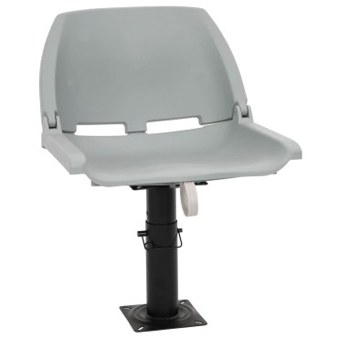 vidaXL Κάθισμα Σκάφους Πτυσσόμ. 2 τεμ. Γκρι 48x51x41 εκ Χωρίς Μαξιλάρι