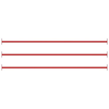 vidaXL Μπάρες Ενόργανης Γυμναστικής Κόκκινες 125 εκ. Ατσάλινες