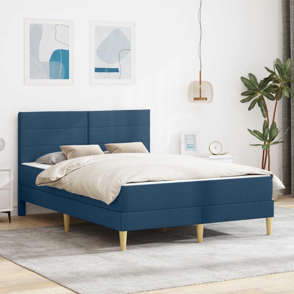 vidaXL Σκελετός Κρεβατιού Μπλε 120 x 200 cm Πολυεστέρας