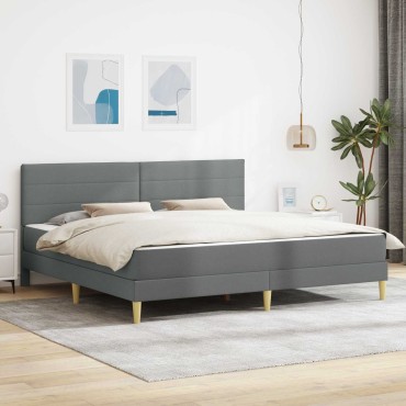 vidaXL Σκελετός Κρεβατιού Σκούρο Γκρι 180x200cm Πολυεστέρας