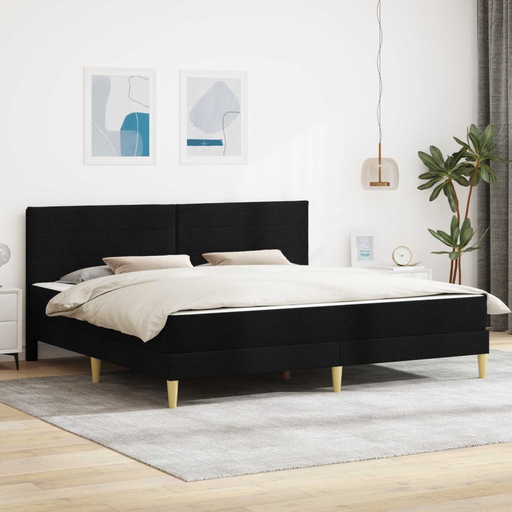 vidaXL Σκελετός Κρεβατιού Μαύρο 180 x 200 cm Πολυεστέρας